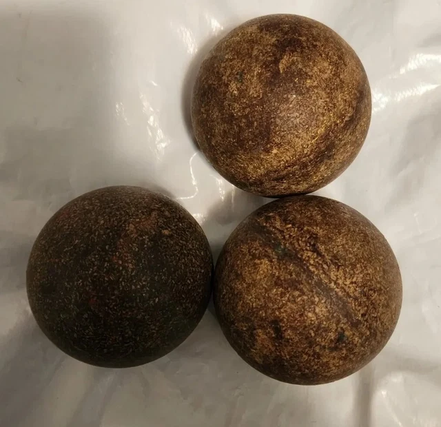 Skee Ball Balls Old Vintage Original Wood Composit Set of 3