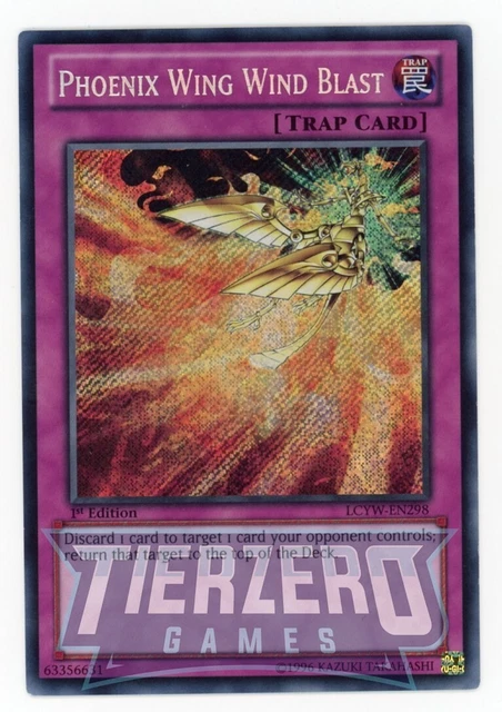 Yugioh Phoenix Wing Wind Blast LCYW-EN298 Secret Rare 1st Edition Near Mint / LP
