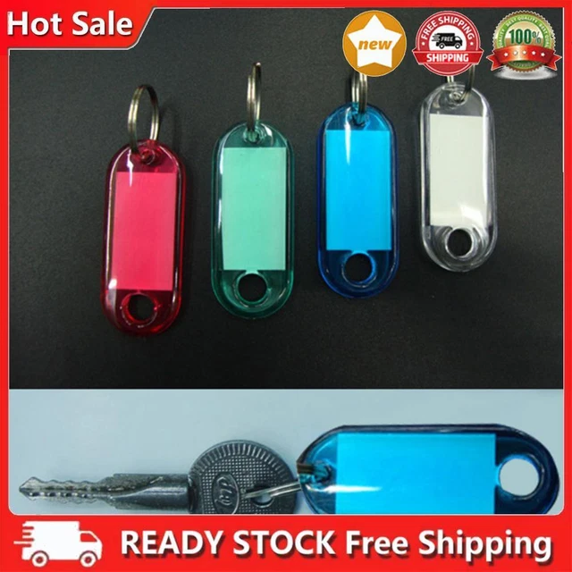 100pcs Key Tags Waterproof Crystal Assorted Colors for Classification Name Tag