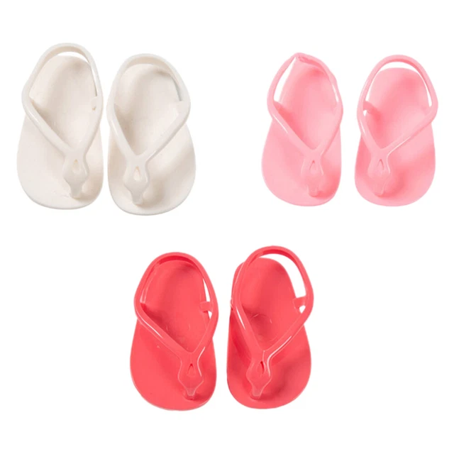 3 Pairs Tiny Shoes Creative Mini Sandals Girls Doll Child Toddler Princess