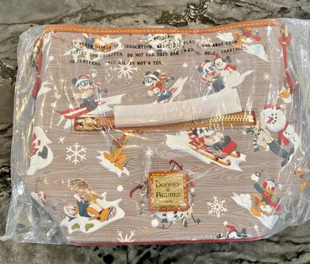 Disney Parks 2021 Christmas Walt’s Lodge Mickey Crossbody Bag Dooney Purse NEW