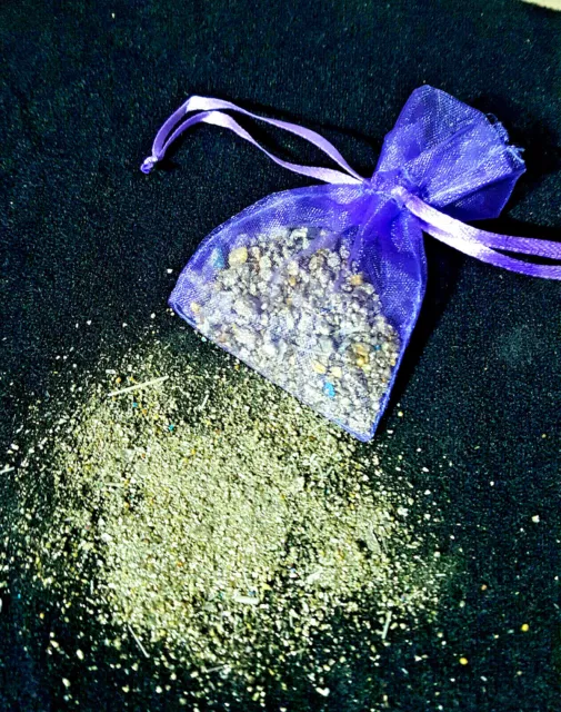 25 grams Bright Pyrite Fools Gold Dust in bag Crystals Chakra Healing Fire Stone