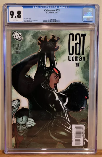 Catwoman #75  Cgc 9.8 - White Pages **Adam Hughes Cover** Highest Graded Copy!!