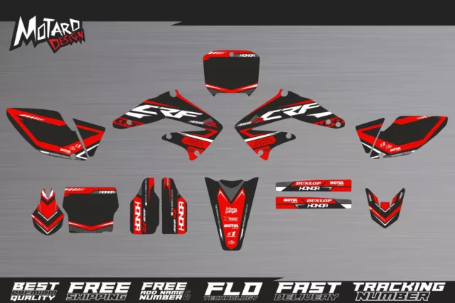 MX - Kit de pegatinas para moto de cross, compatible con Honda CRF450X  2019, color rojo