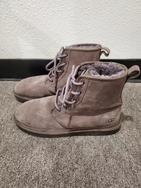 UGG MEN'S SUEDE Harkley Boot, Charcoal, Size 12 M US, Wool Lining, Snow ...