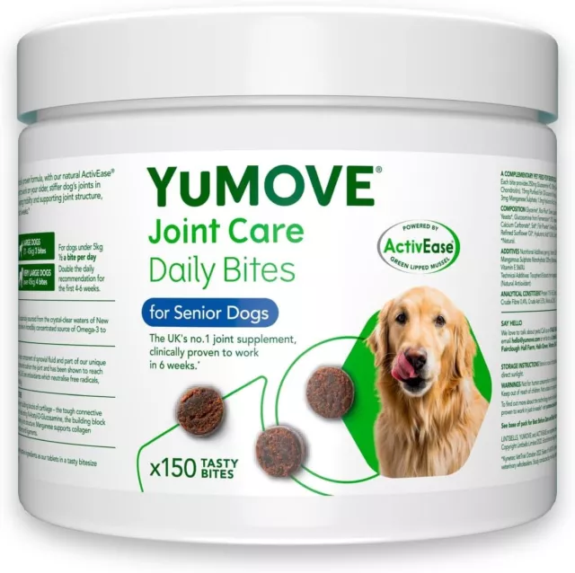 YuMOVE Daily Bites For Senior Dogs High Strength Hip Joint Supplement 150 Chews