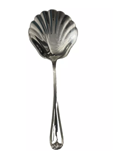 Gorham  Serving  Spoon Clam Shell Berry Silver Plated  Made In Italy 9 Inch