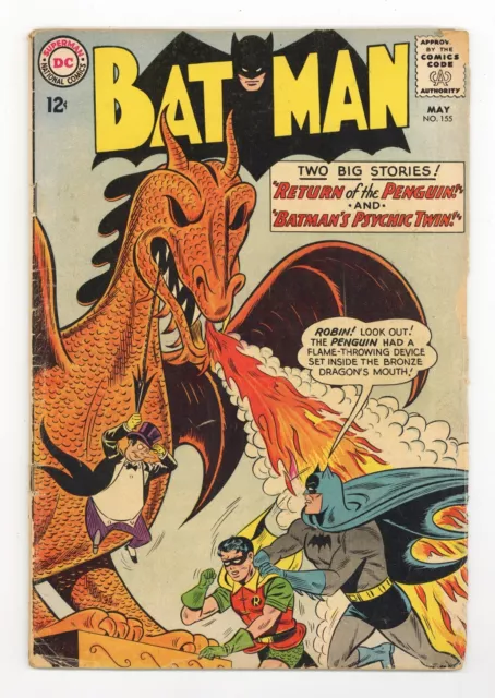 Batman #155 GD- 1.8 1963 1st Silver Age app. Penguin