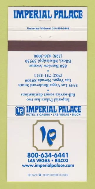 Matchbook Cover - Imperial Palace Hotel Casino Las Vegas NV 30 Strike