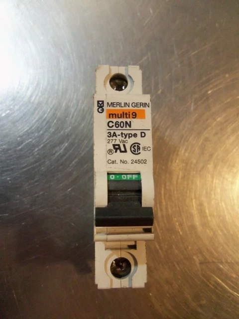 Merlin Gerin Multi 9 C60N 3A Circuit Breaker *FREE SHIPPING* Merlin Gerin Multi 9 C60N 3A Circuit Breaker *FREE SHIPPING*