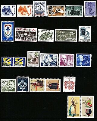 Sweden 1979 Year set cpl  incl all pairs,  booklet panes. Slania. Two scans. MNH