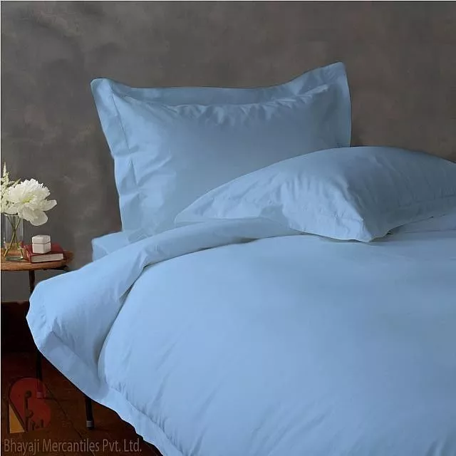 1000 Fili Cotone Egiziano Completo Letto Collezione 4 Pz Foglio Set S.Blu Color