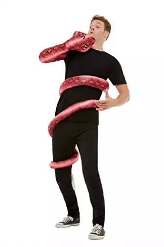 Smiffys Anaconda Serpent Costume, Red (Size M)