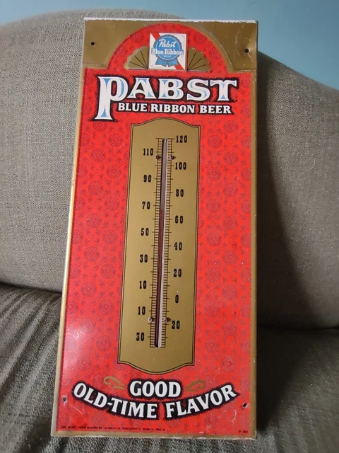 Vintage Pabst Blue Ribbon Beer Thermometer