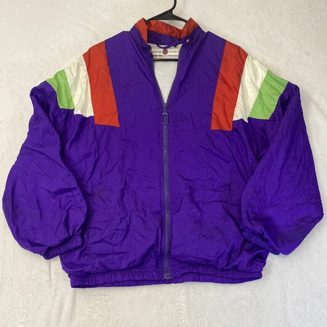 Vintage Colorful Windbreaker Full Zip Milano Sport Rare Men's Size medium M