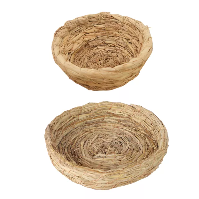 Pigeon Breeding Nest Bird Natural Straw Weave Budgie Canary Box Bird House