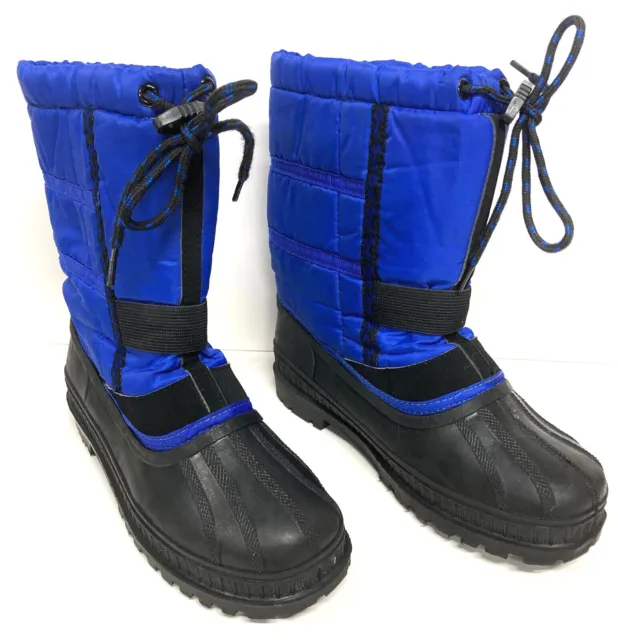 Snow Boots Kids Boys Size 4 M Royal Blue Removable Liners Youth Girls