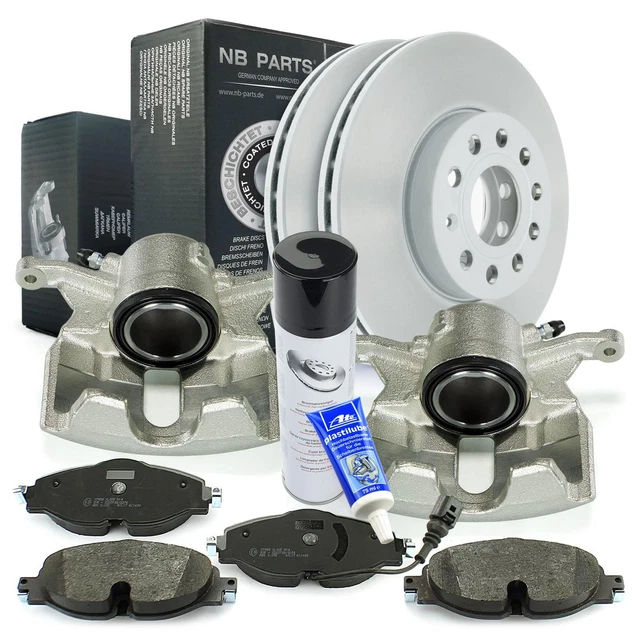 Jeu De 2 Disques De Frein Avant Ventilés 288mm - Compatible Audi, Seat, Skoda, VW - 5 Trous, Plaqués Zinc