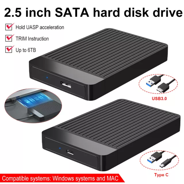 USB 3.0 Type-c 2.5 Inch Hard Drive External Enclosure HDD Mobile Disk Box Case