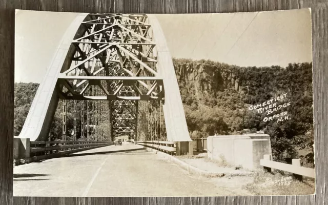 Vintage Postcard RPPC Connecticut (conecticut) River Bridge Orford N.H.