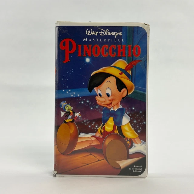 Clamp Shell Box WALT DISNEY MASTERPIECE Pinocchio VHS Movie Clamshell Case Restored 239 ...
