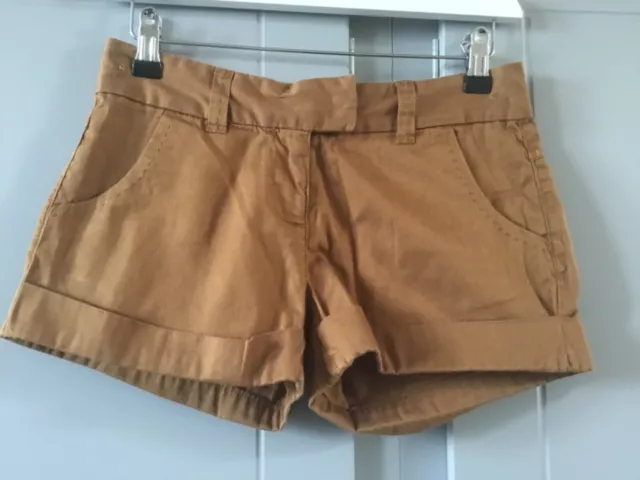 Girls NEXT 100% Cotton Shorts Rust Brown Age 11 2