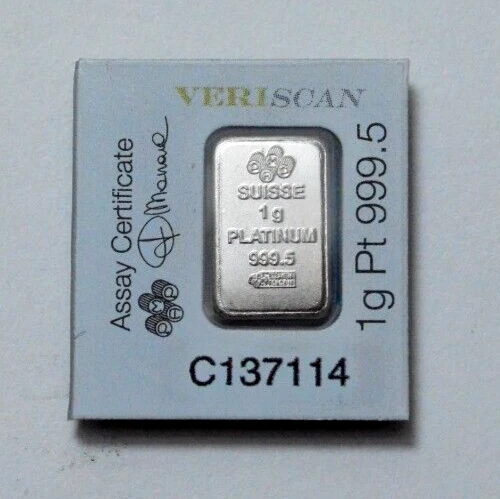 1 Gram Divisible Lady Fortuna PAMP Suisse MULTIGRAM Platunum Bar .,