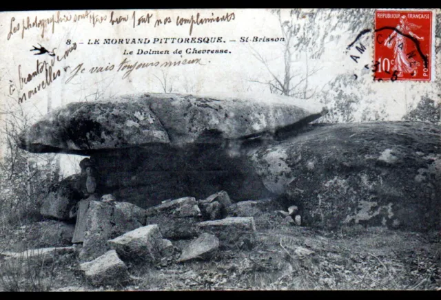 SAINT-BRISSON (58) Rocher Nommé DOLMEN de CHEVREUSE animé en 1910