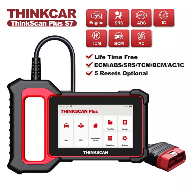 Thinkscan Plus S7 Voitures diagnostics Outils Car OBD2 Scanners 7 Système 5RESET