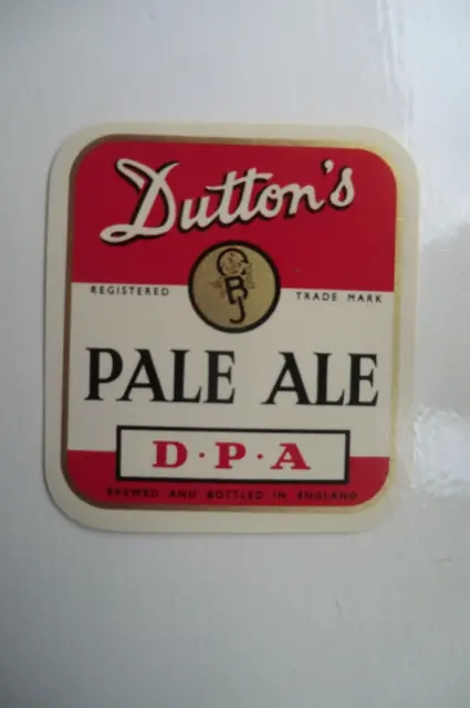 Mint Dutton's Pale Ale Dpa Brewery Beer Bottle Label