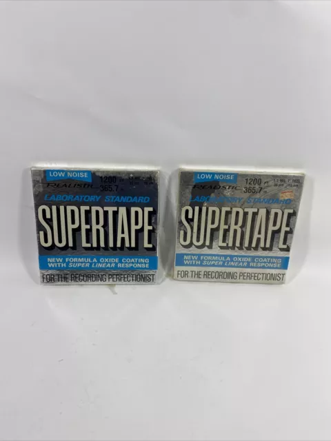 Realistic Supertape 1200 Ft. Reel to Reel Recording Tape Lot 2 Tapes RadioShack