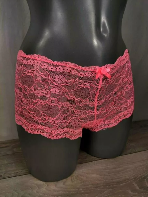 SIZE 6 8 10 18 Pink Lace Shorts Knickers Panties Boux Avenue