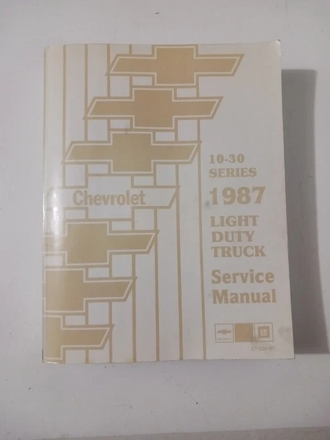 1987 Chevrolet Light Duty Truck 10-30 Series Service Repair Shop Manual ST-330-8