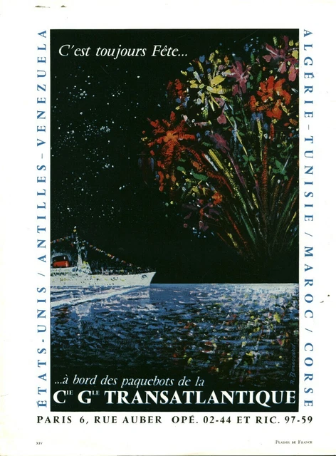 Livret de croisière du Paquebot France 1966 - Collection