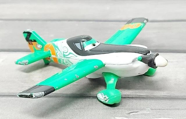 DISNEY PIXAR PLANES Zed Diecast Plane 00 Mattel Green White Black disney-pixar-planes-zed-diecast-plane-00-mattel-green-white-black