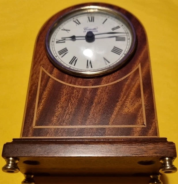 COMITTI OF LONDON Mahogany Wooden Quartz Battery Mantel Clock 38.04