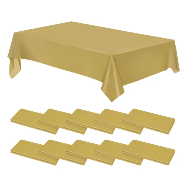 Disposable Table Cloth, 108 Inch x 54 Inch Tablecloth, Gold Tone Pack of 28
