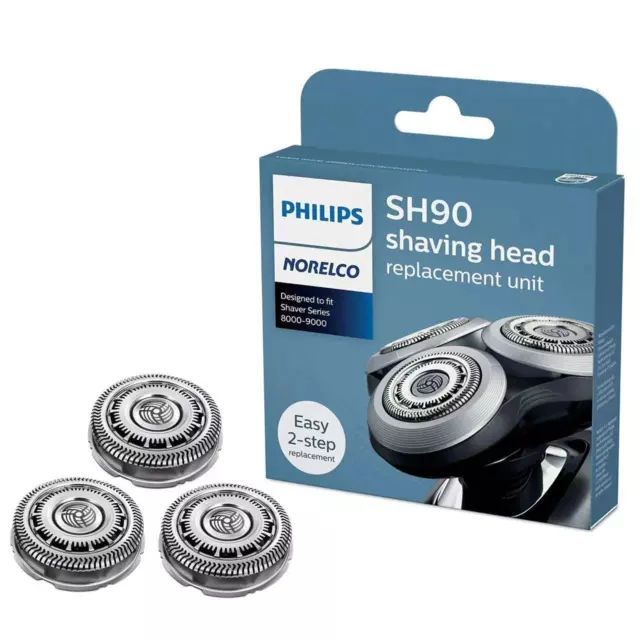 3Pcs Philips SH90 Shaver Replacement Heads Foil Cassette for Series 9000