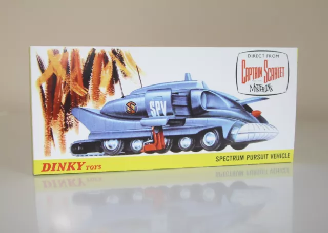 Dinky 104 SPV Spektrum Verfolgungsfahrzeug Reproduktionsbox Captain Scarlachrot