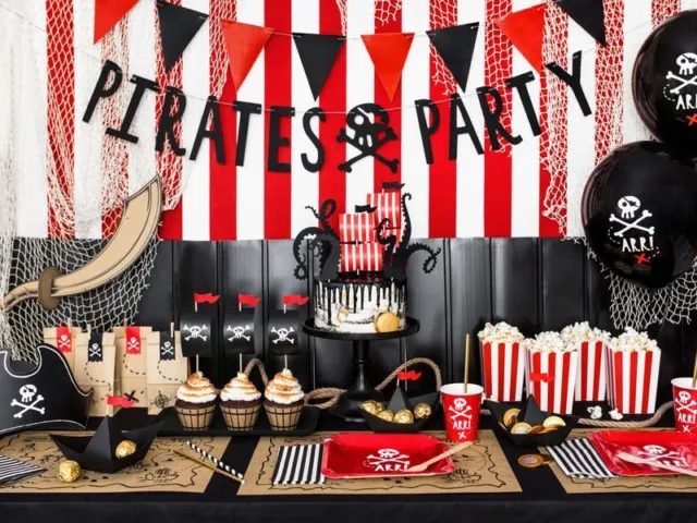 Piraten Geburtstag Dekoration Party Set Kindergeburtstag Piratenparty Jungs Deko