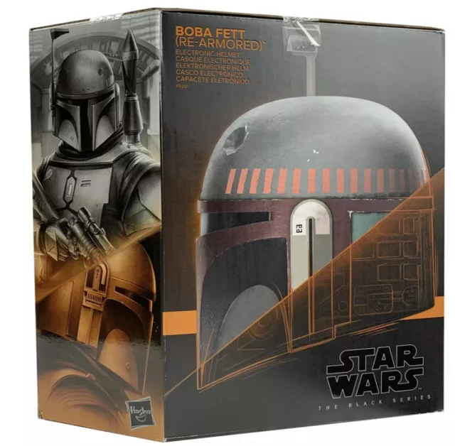 Star Wars Black Series Boba Fett Re-Armored Premium Electronic Helmet Life Size