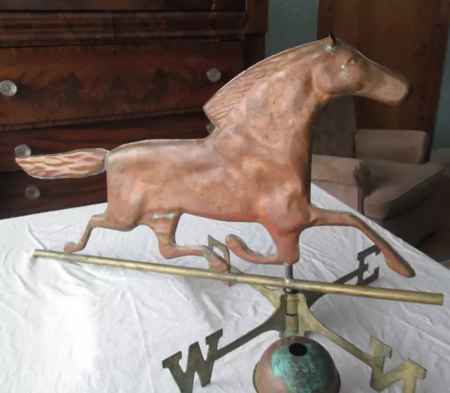 Rare 19th century copper horse weathervane
