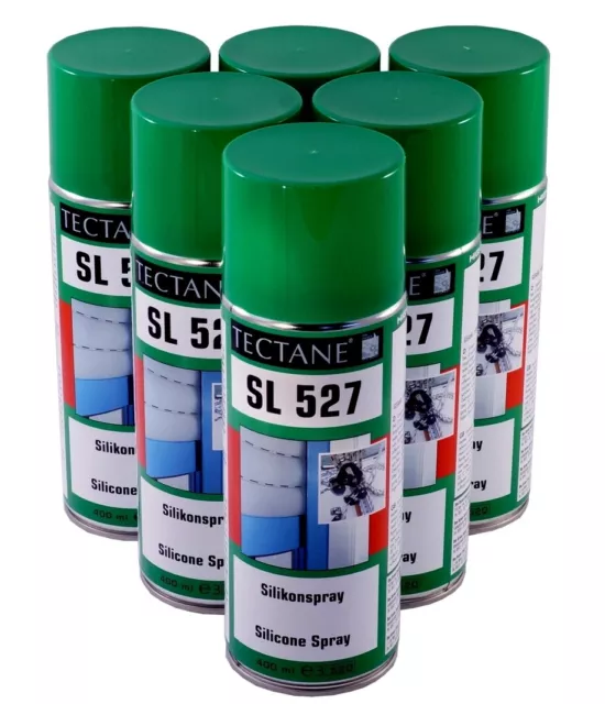 6 x 400ml Tectane Silikonspray SL 527 / Gleitspray und Trennmittel Schmiermittel