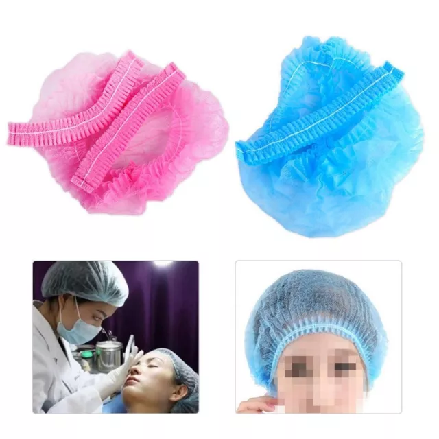 20pcs Disposable Hair Nets Head Cover Mob Caps Non Woven Anti Dust Hats Sealed