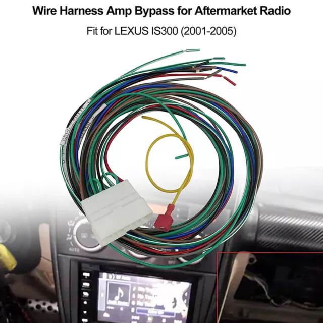 1PCS Radio Wiring Harness Amp Bypass For LEXUS IS300 2001-2005 Aftermarket Radio