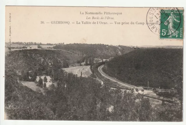 GRIMBOSQ - Orne - CPA 61 - la Vallée de l' Orne vue prise du Camp romain