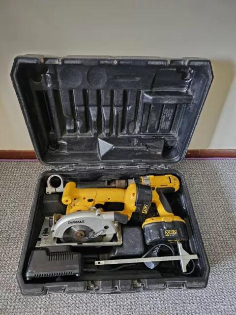 Dewalt combi drill DW 988 and DW 936 Circular Saw with batteries and charger