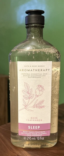 Bath & Body Works aromaterapia SUEÑO ROSA LAVANDA baño de espuma lavado corporal 10 oz