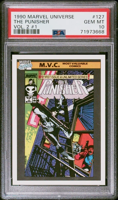 1990 Marvel Universe #127 The Punisher Vol. 2 #1 PSA 10 Gem Mint series 1 impel