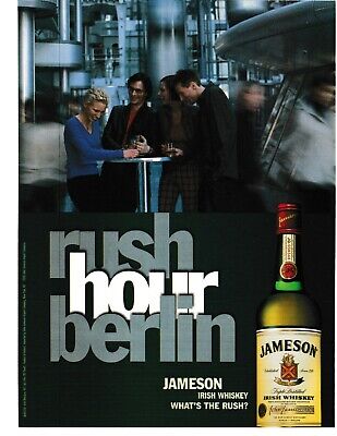 2000 Vintage Print Ad - Jameson Irish Whiskey : Rush Hour : Berlin